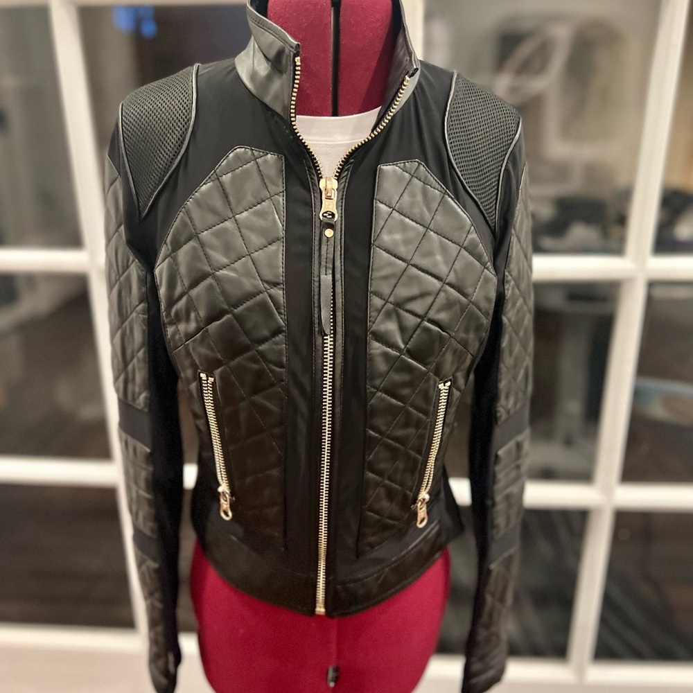 Moto Jacket by Blanc Noir. Pairs perfectly with jeans and a white tee!